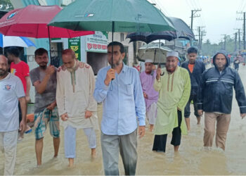 নগরীর বন্যা পরিস্থিতি পর্যবেক্ষণে সিলেট জামায়াত