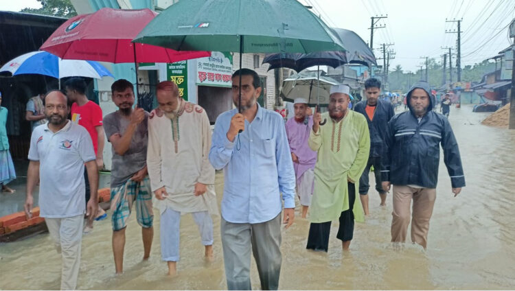 নগরীর বন্যা পরিস্থিতি পর্যবেক্ষণে সিলেট জামায়াত